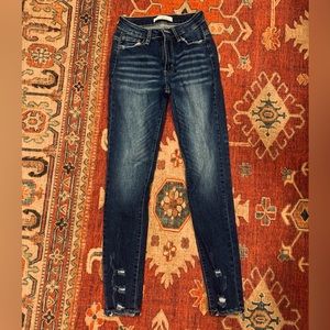 KanCan Distressed Ankle Skinny Jeans